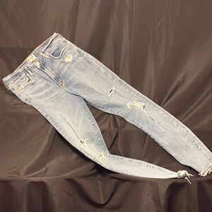 AGOLDE Sophie Skinny Women’s Light Blue Distressed Jeans